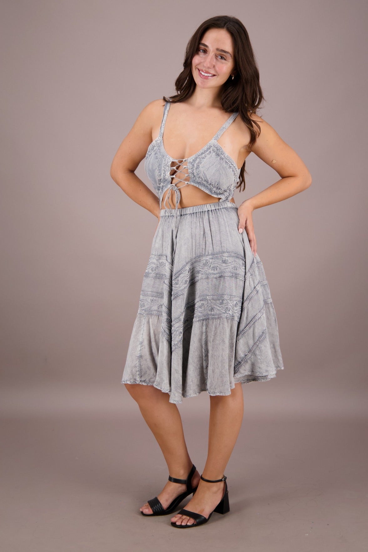 Cutout Renaissance Dress ADS - 24338 - Advance Apparels Inc