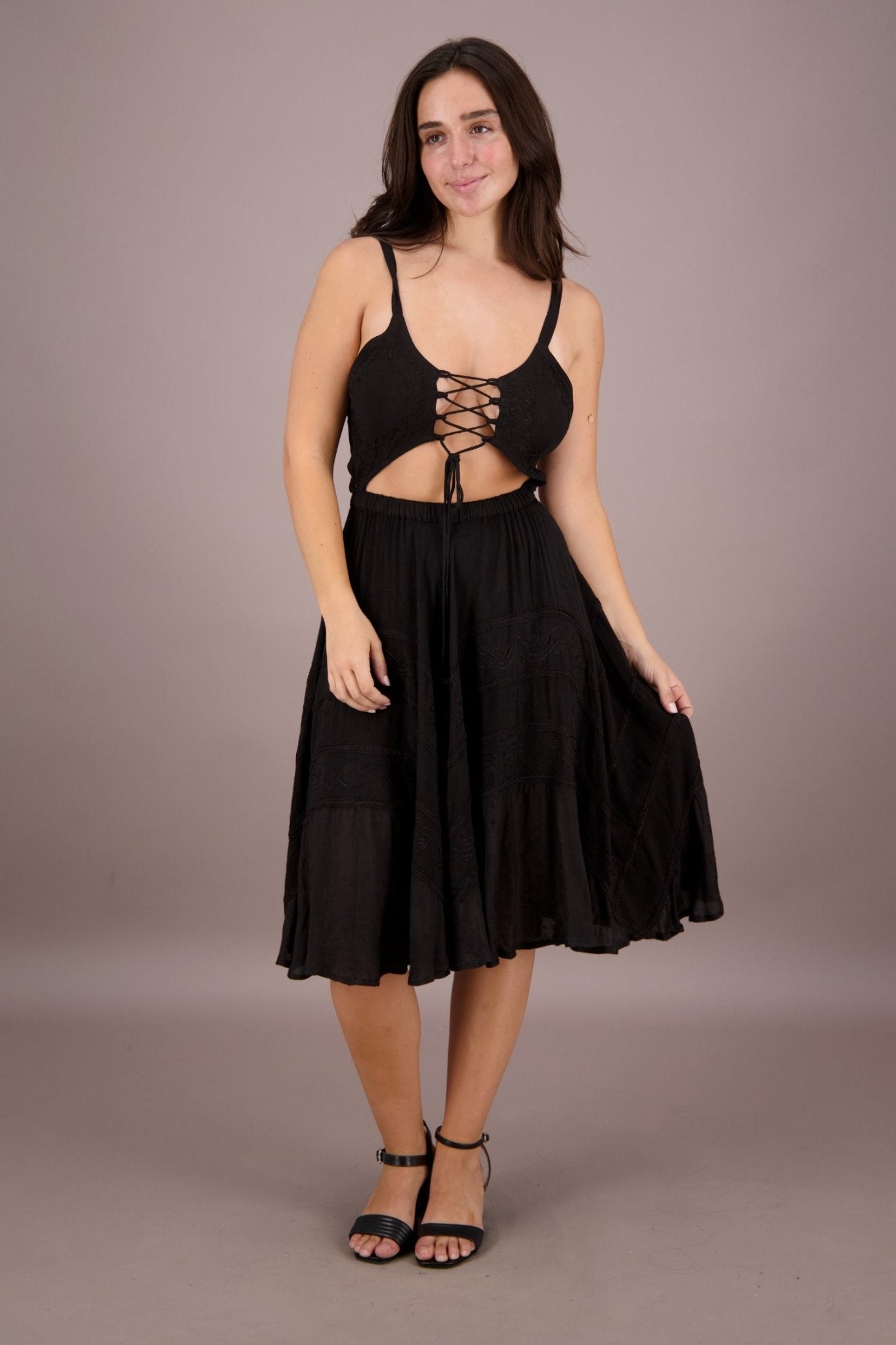 Cutout Renaissance Dress ADS - 24338 - Advance Apparels Inc