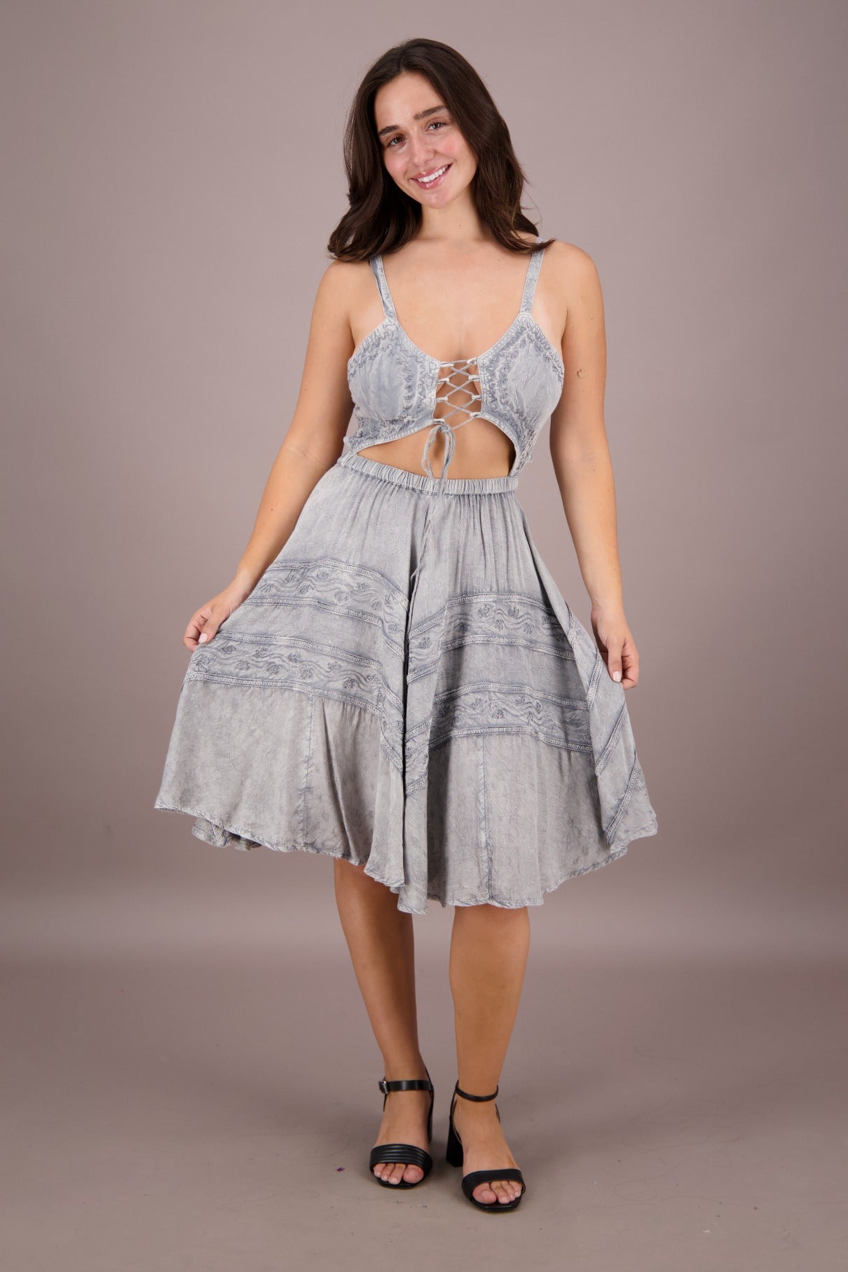 Cutout Renaissance Dress ADS - 24338 - Advance Apparels Inc