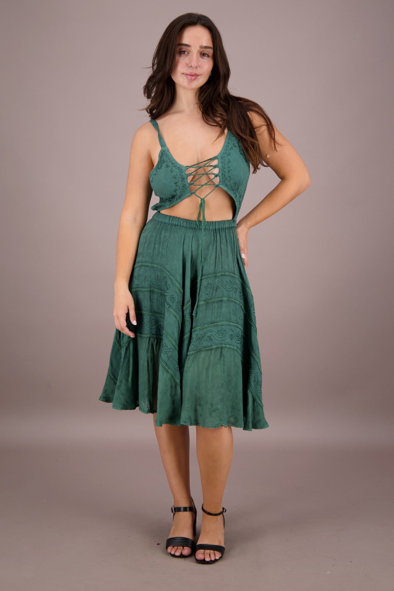 Cutout Renaissance Dress ADS - 24338 - Advance Apparels Inc