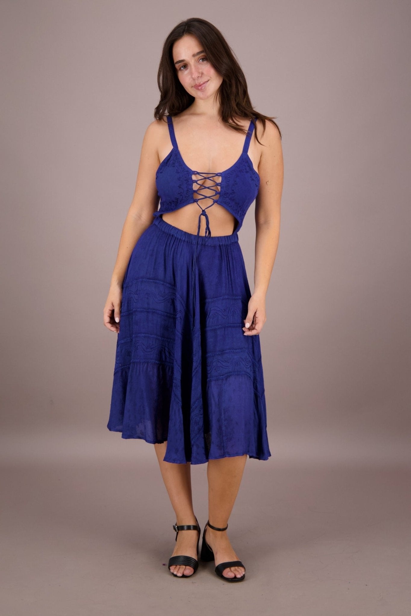Cutout Renaissance Dress ADS - 24338 - Advance Apparels Inc