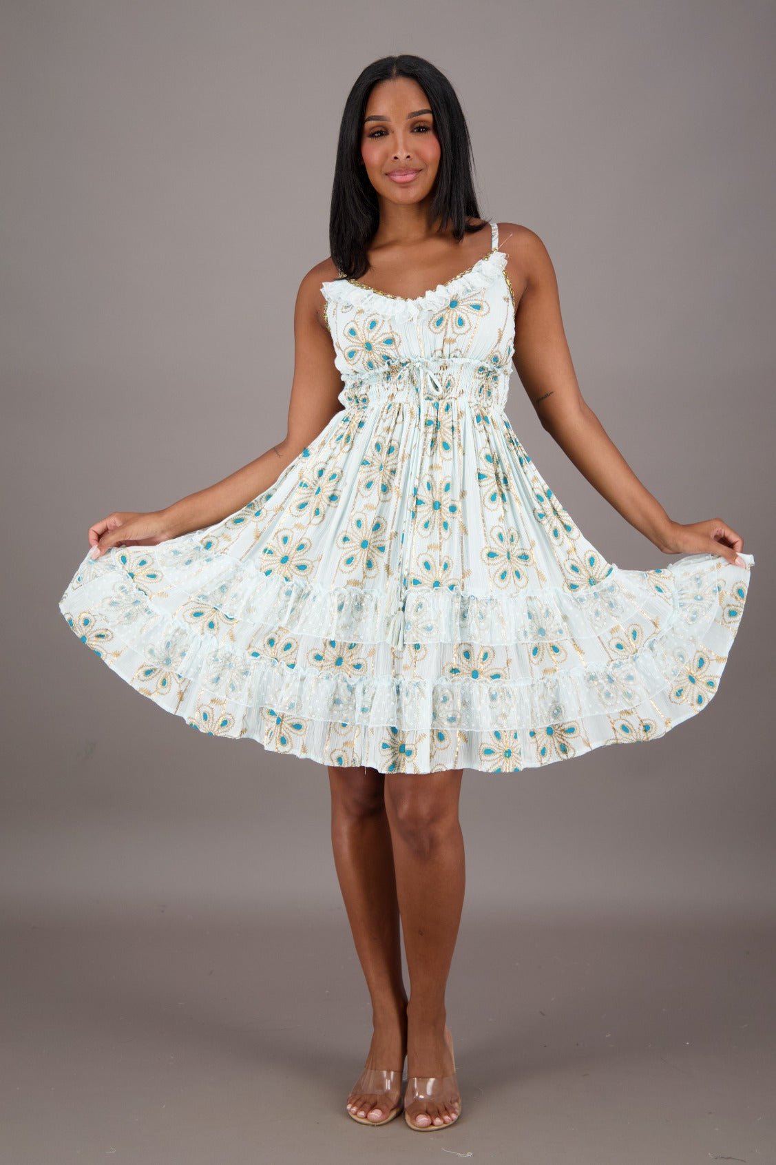 Daisy Cascade Sundress 24716 - Advance Apparels Inc