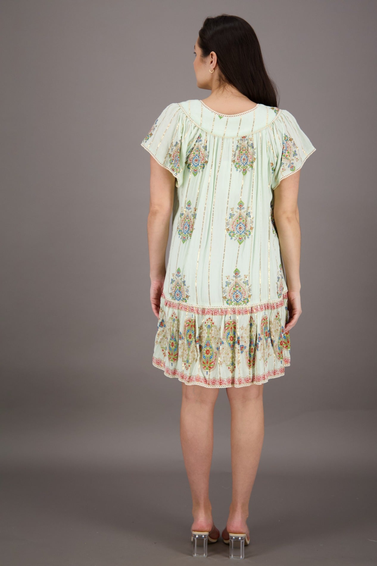 Dreamweaver Border Print Middy Dress 24947 - Advance Apparels Inc