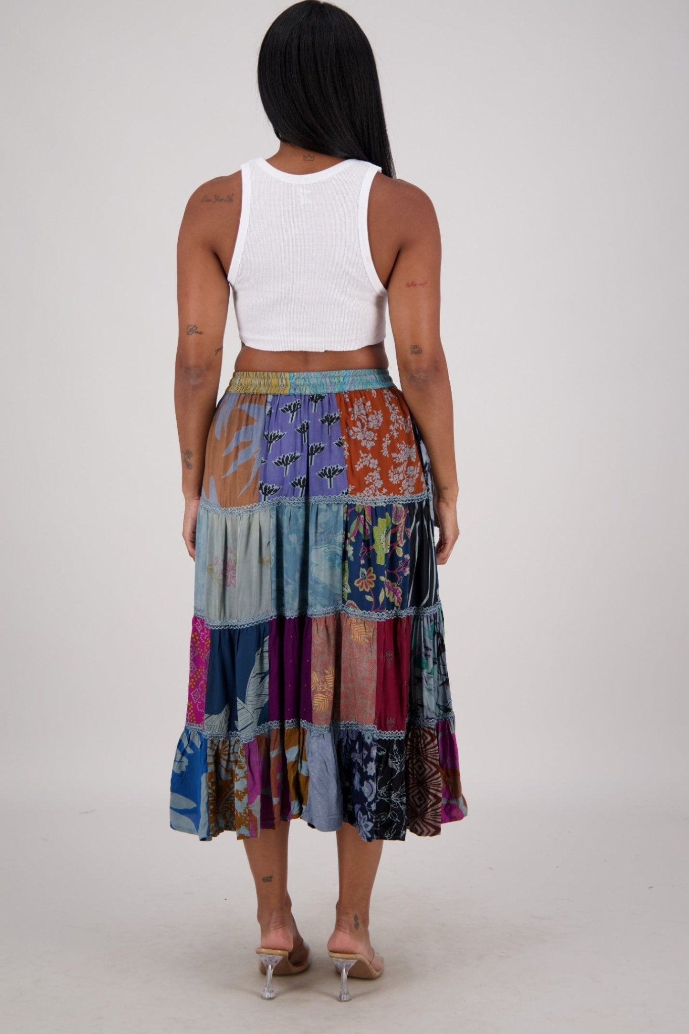 Elina Festival Skirt PAT - 3279 - Advance Apparels Inc