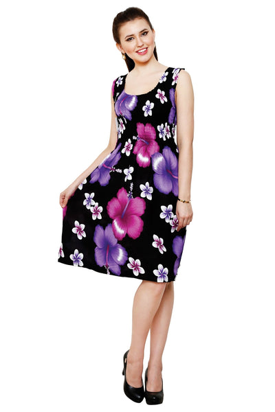 Floral Print Bali Inspired House Dress TH2094 - Advance Apparels Inc