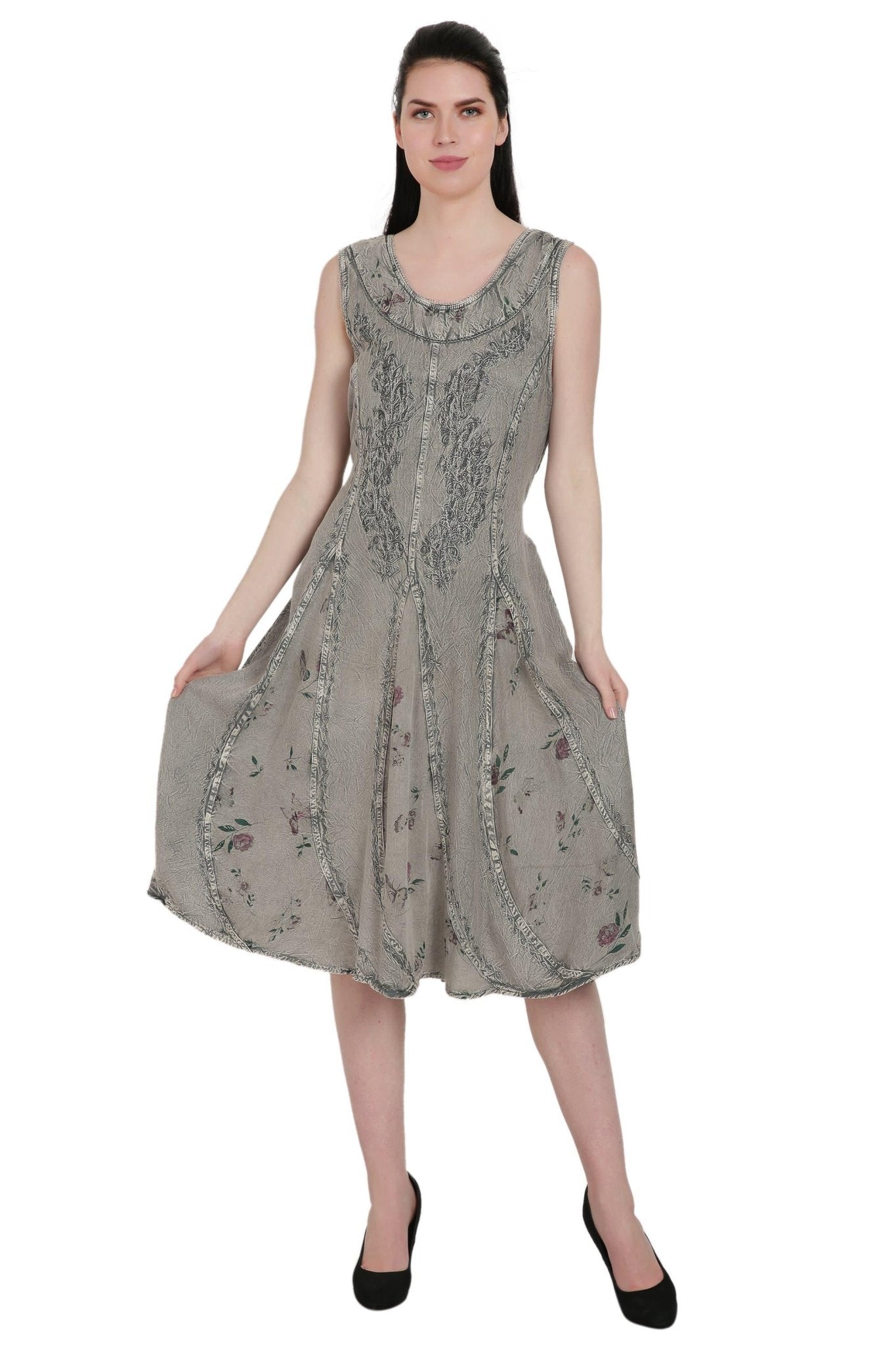 Floral Print Renaissance Dress ADL-20320 - Advance Apparels Inc