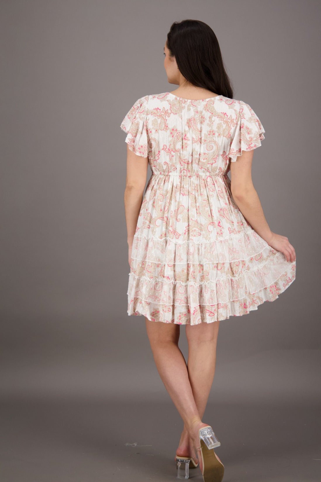 Floral Whisper Boho Middy Dress 24937 - Advance Apparels Inc