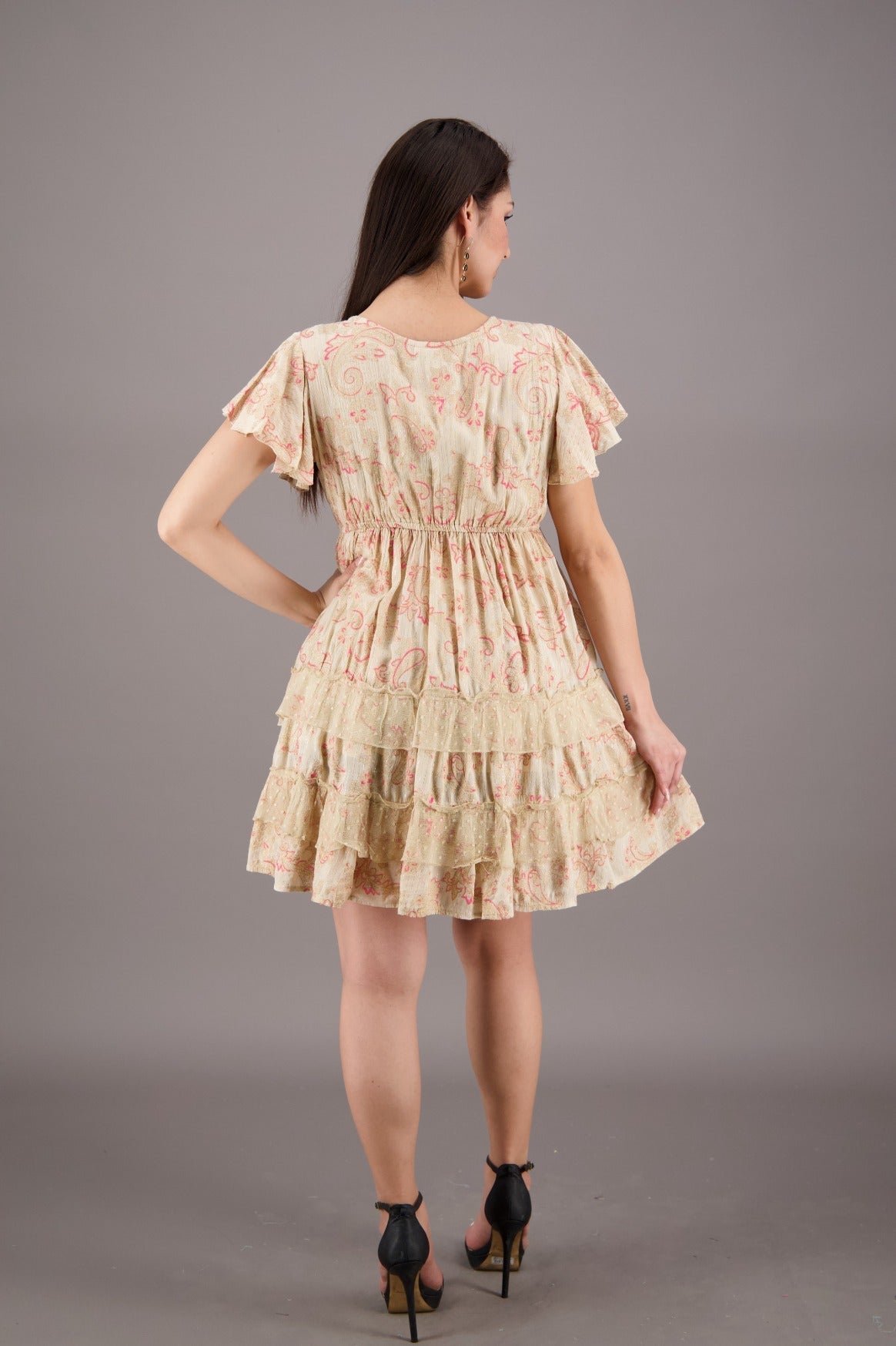 Floral Whisper Boho Middy Dress 24937 - Advance Apparels Inc