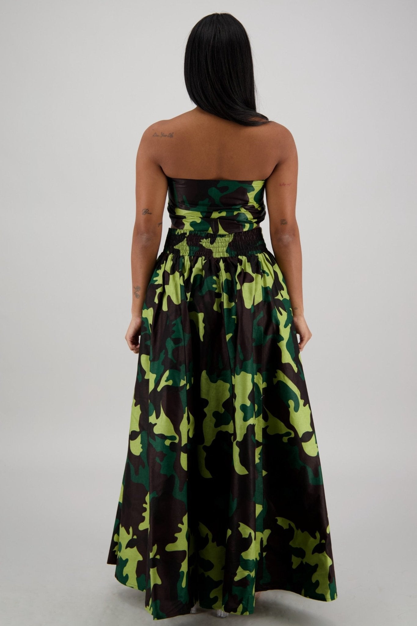 Forest - Camo Maxi Print Skirt 16317 - 274 - Advance Apparels Inc