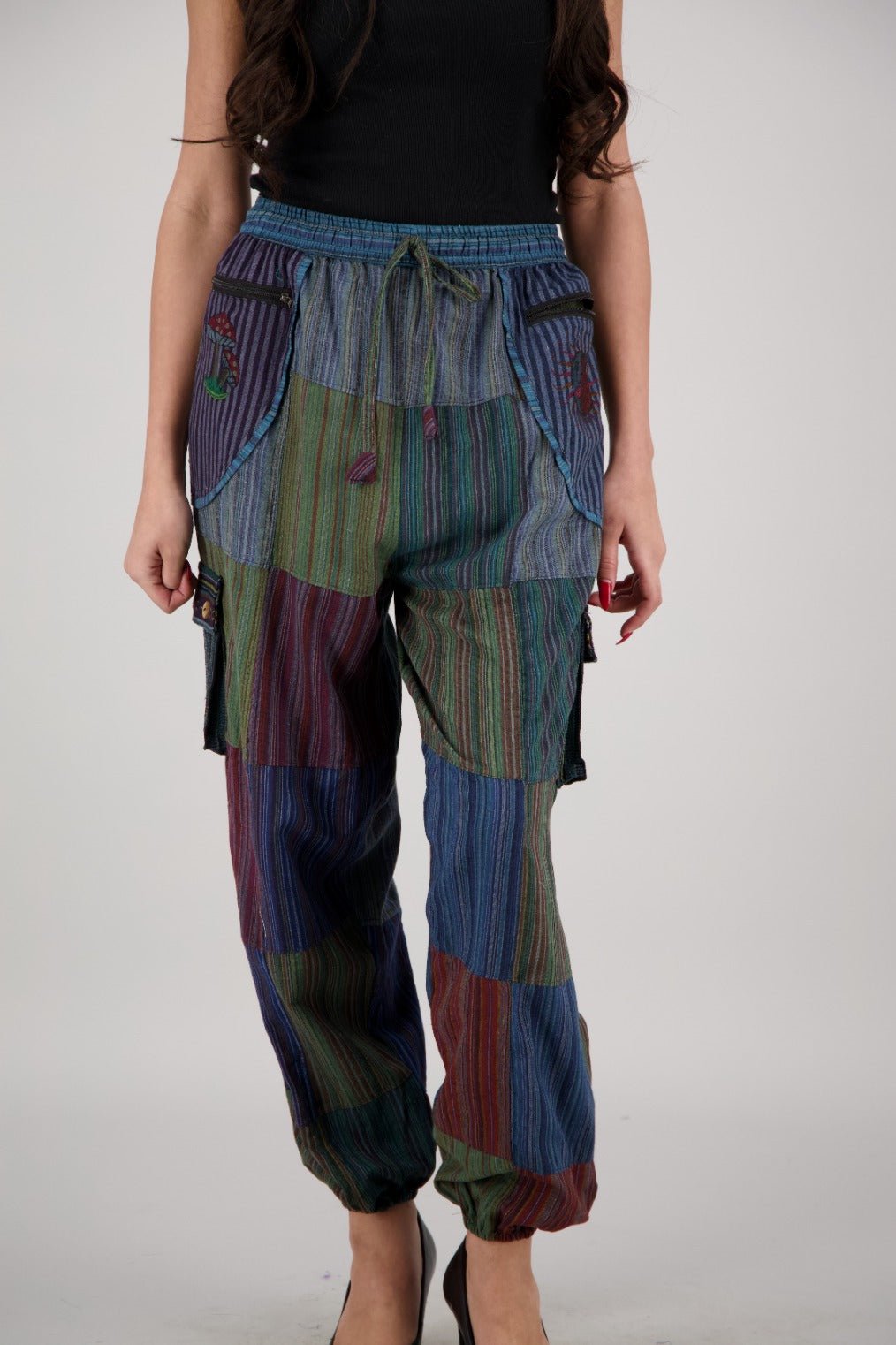 Free - Spirited Patchwork Pants PAT - 3306 - Advance Apparels Inc