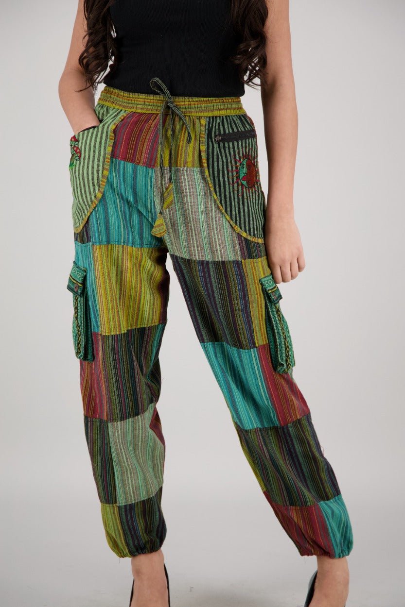 Free - Spirited Patchwork Pants PAT - 3306 - Advance Apparels Inc