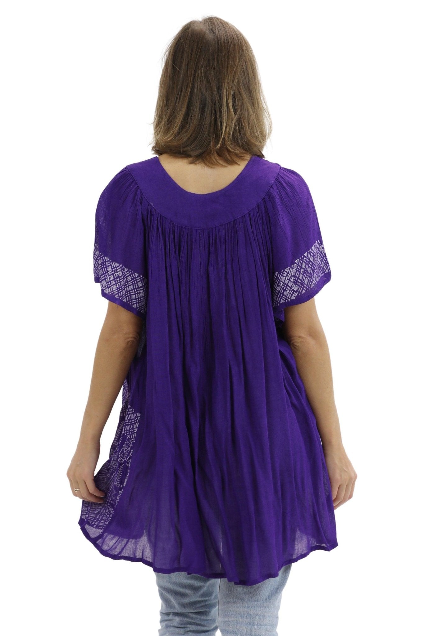 Geometric Border Print Blouse 94 - Advance Apparels Inc