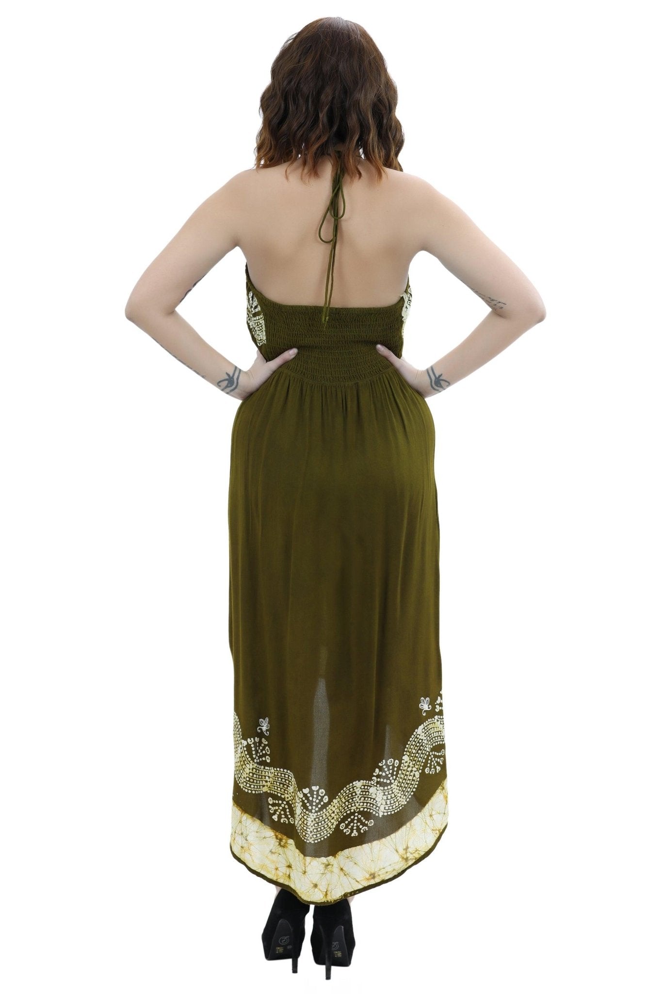 Halter Batik Dye Dress 1303 Batik - Advance Apparels Inc