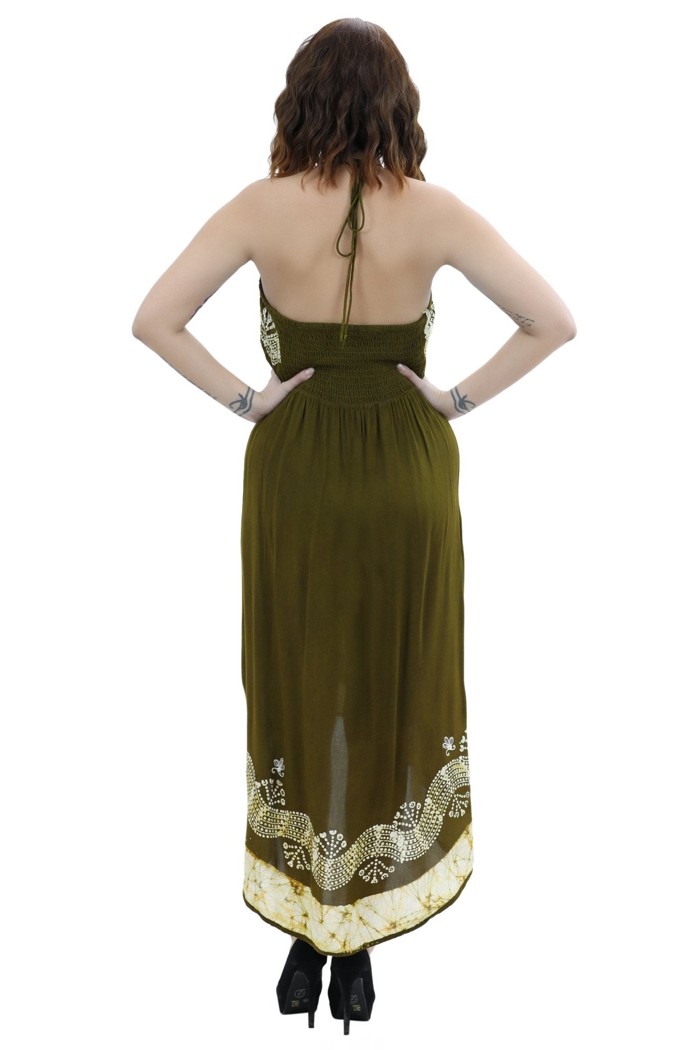 Halter Batik Dye Dress 1303 Batik - Advance Apparels Inc