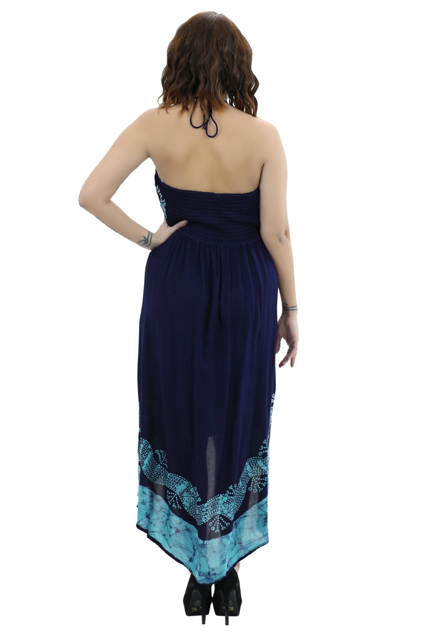 Halter Batik Dye Dress 1303 Batik - Advance Apparels Inc