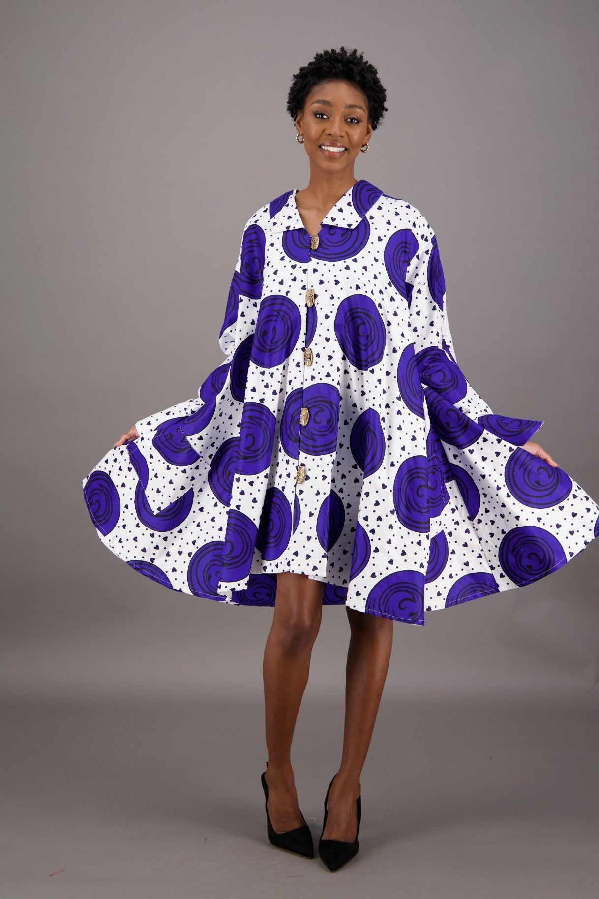 Indigo Galaxy Swing Dress AD - 25040 - 251 - Advance Apparels Inc