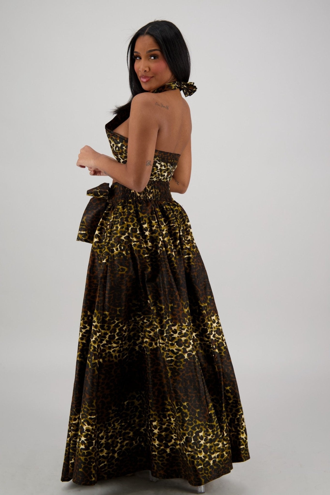 Leopard Motif African Maxi 16317 - 275 - Advance Apparels Inc