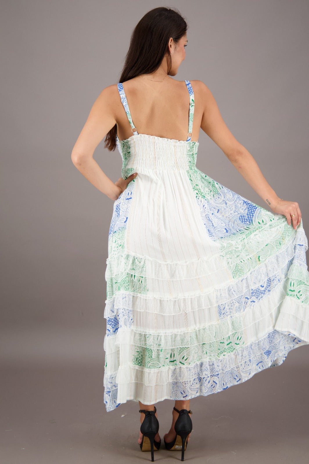 Liora Patch Maxi Dress 24991 - Advance Apparels Inc
