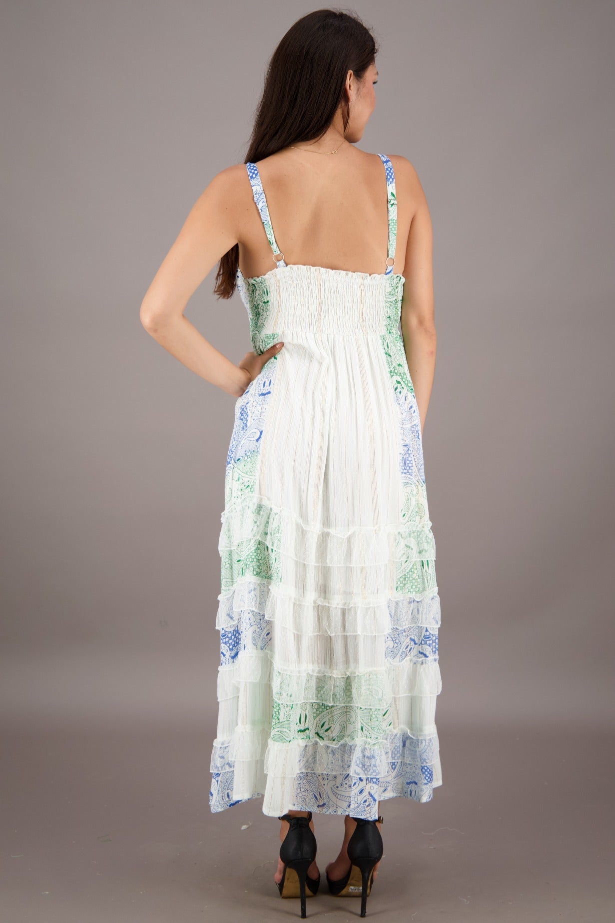 Liora Patch Maxi Dress 24991 - Advance Apparels Inc