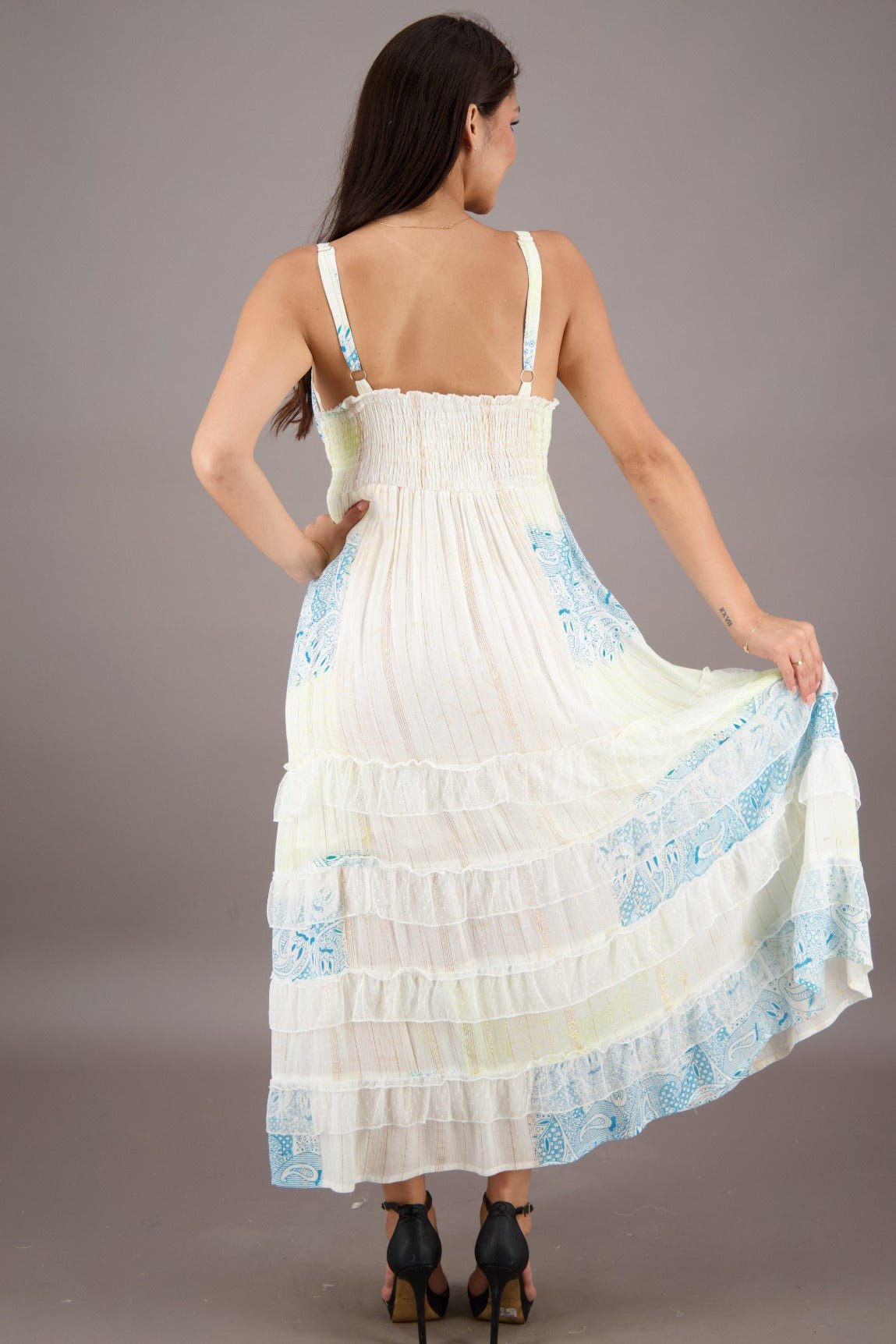 Liora Patch Maxi Dress 24991 - Advance Apparels Inc
