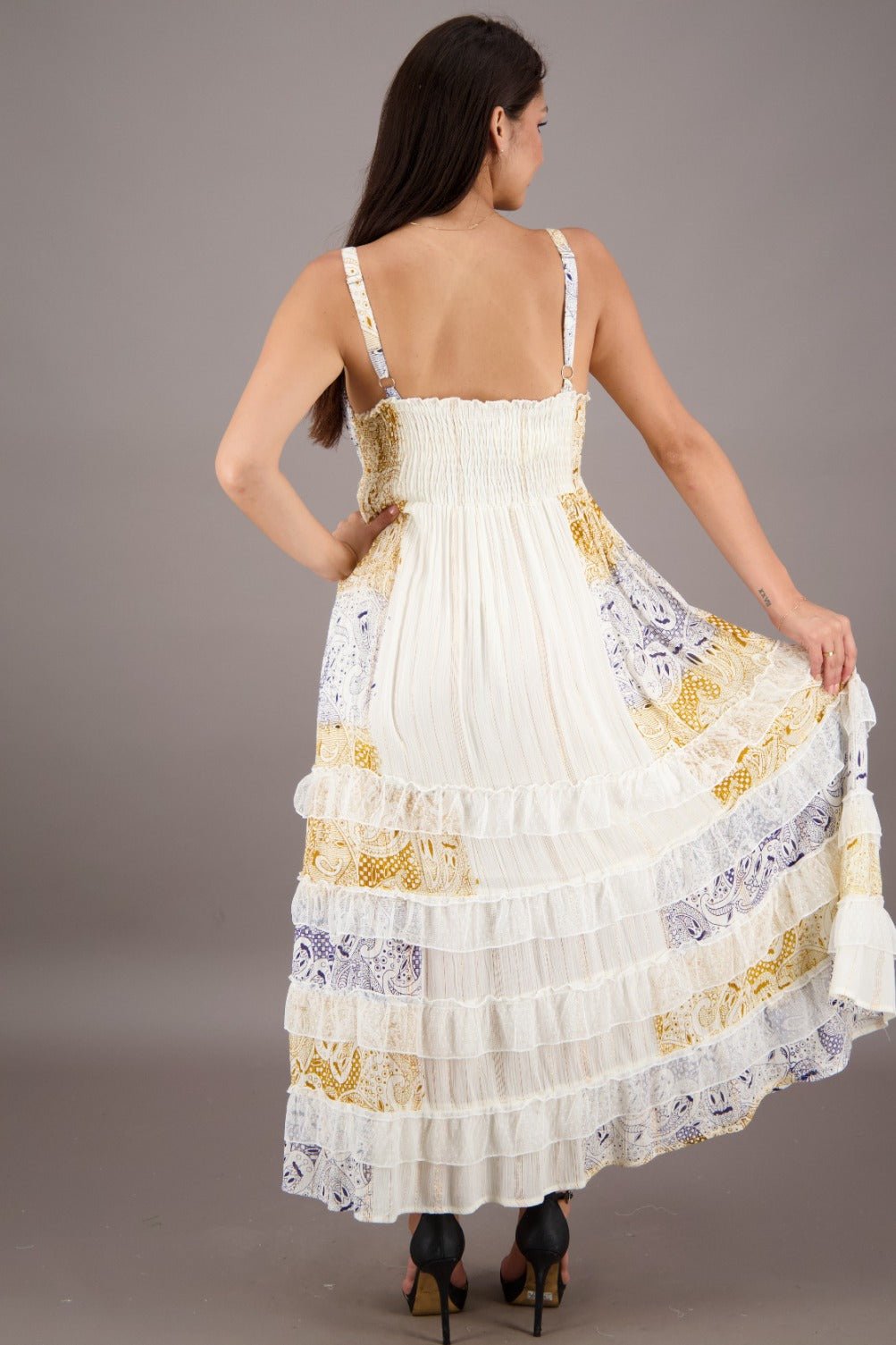 Liora Patch Maxi Dress 24991 - Advance Apparels Inc