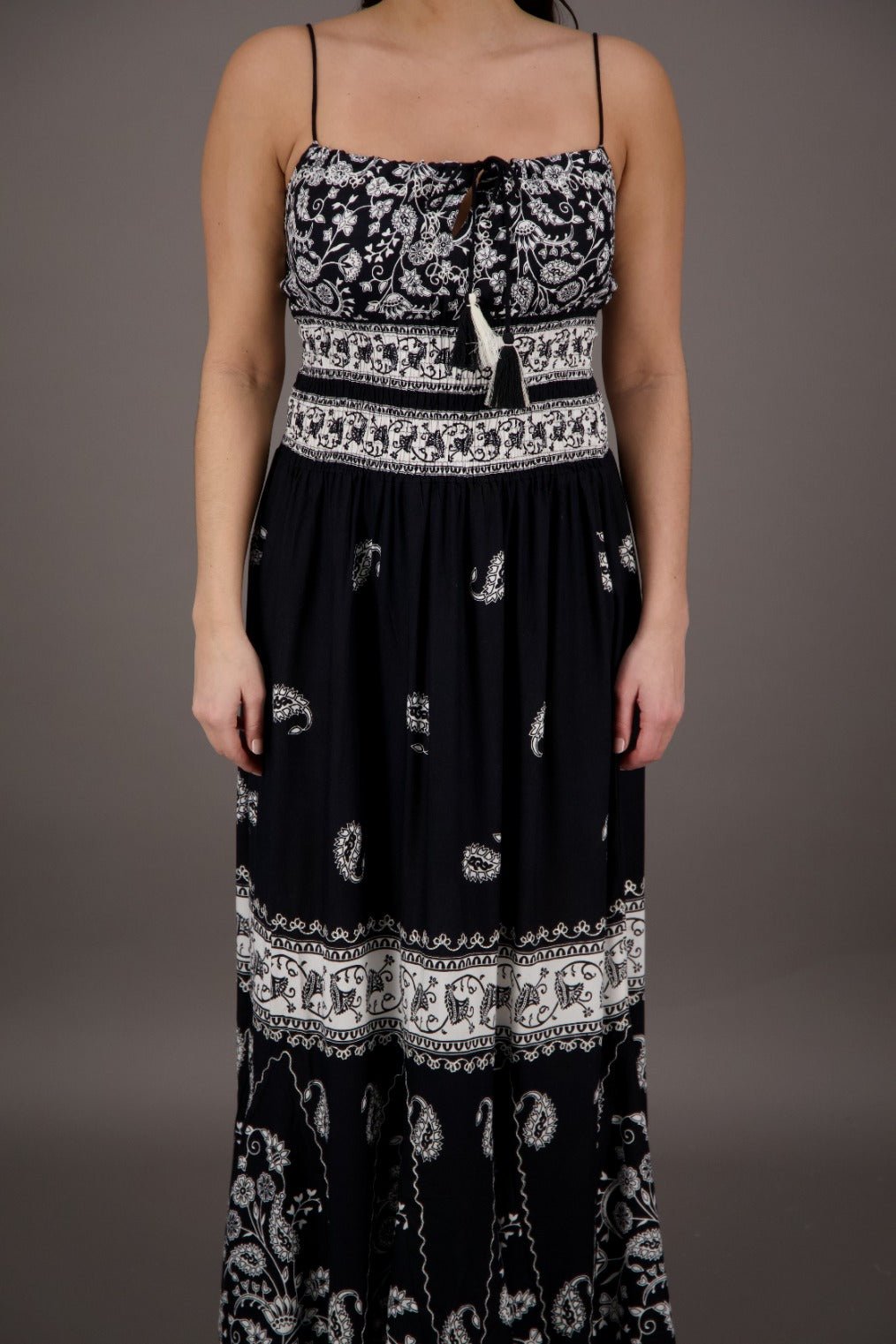 Long Batik Block Print Dress BD - 2054 - Advance Apparels Inc