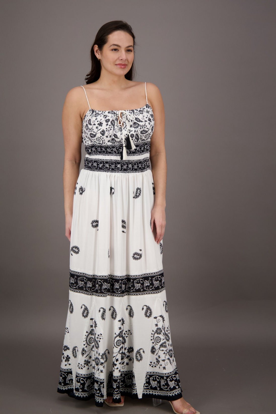 Long Batik Block Print Dress BD - 2054 - Advance Apparels Inc