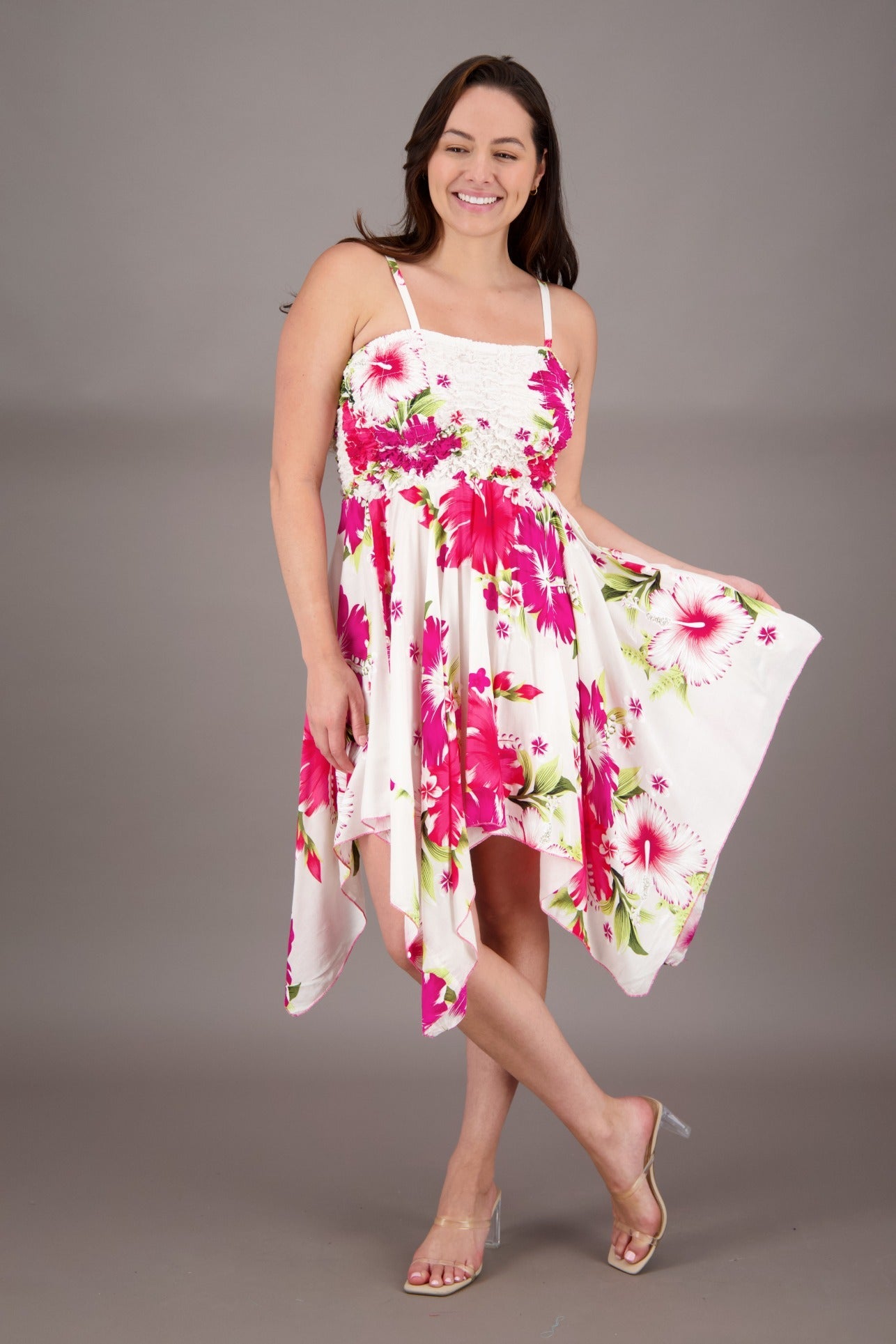Long Fairytale Bottom Floral Print Beach Dress TH - 349 - Advance Apparels Inc