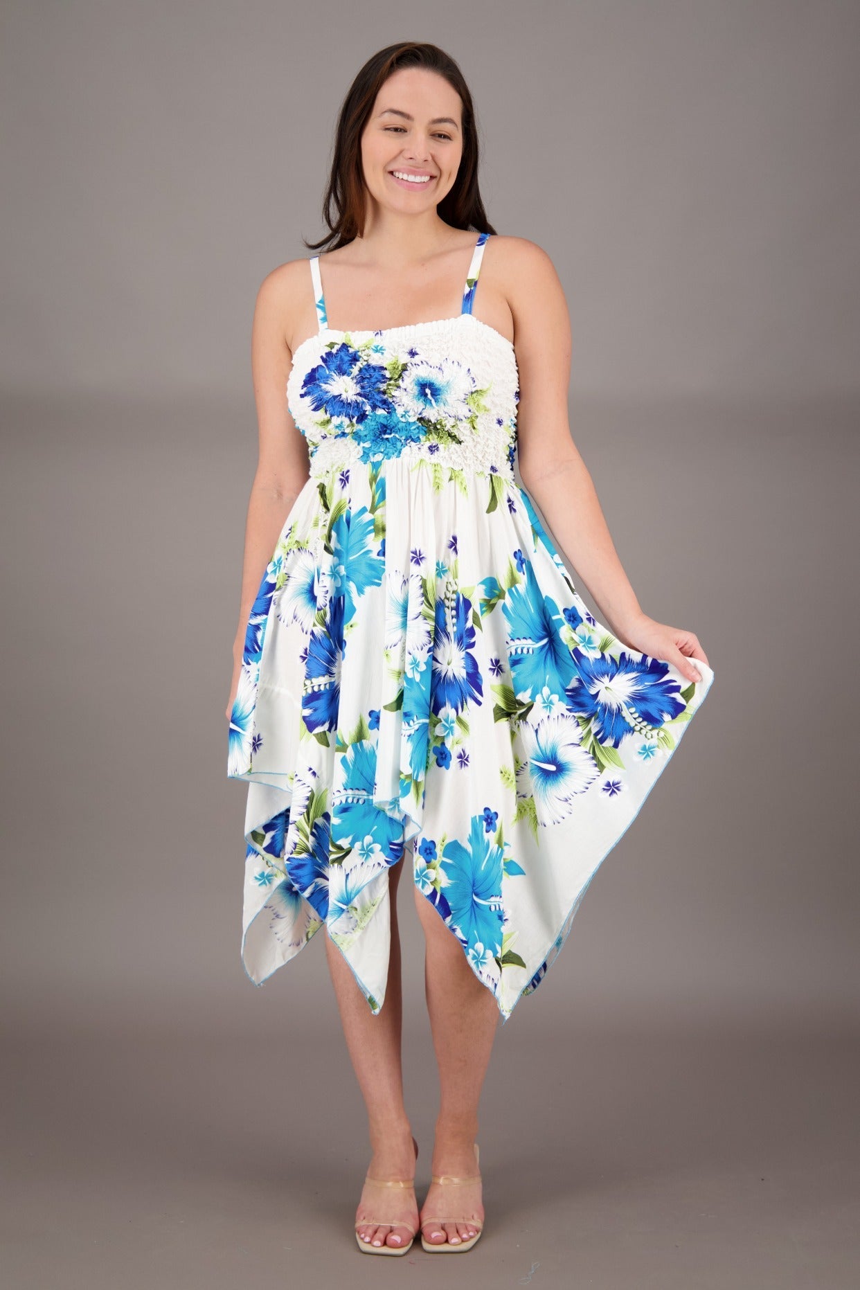 Long Fairytale Bottom Floral Print Beach Dress TH - 349 - Advance Apparels Inc