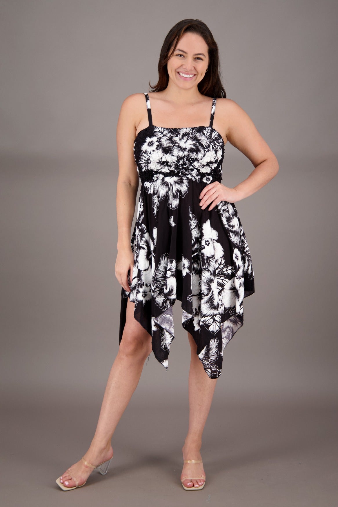 Long Fairytale Bottom Floral Print Beach Dress TH - 349 - Advance Apparels Inc