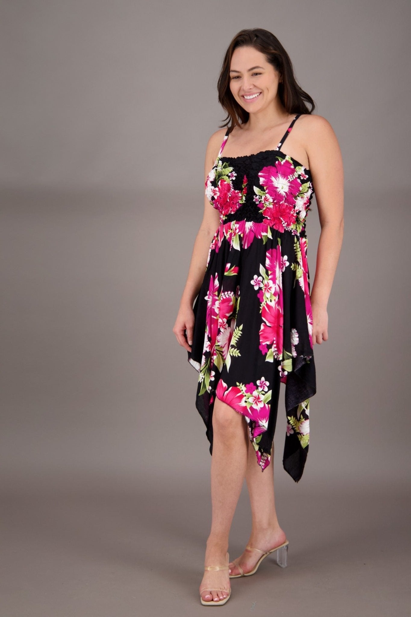 Long Fairytale Bottom Floral Print Beach Dress TH - 349 - Advance Apparels Inc