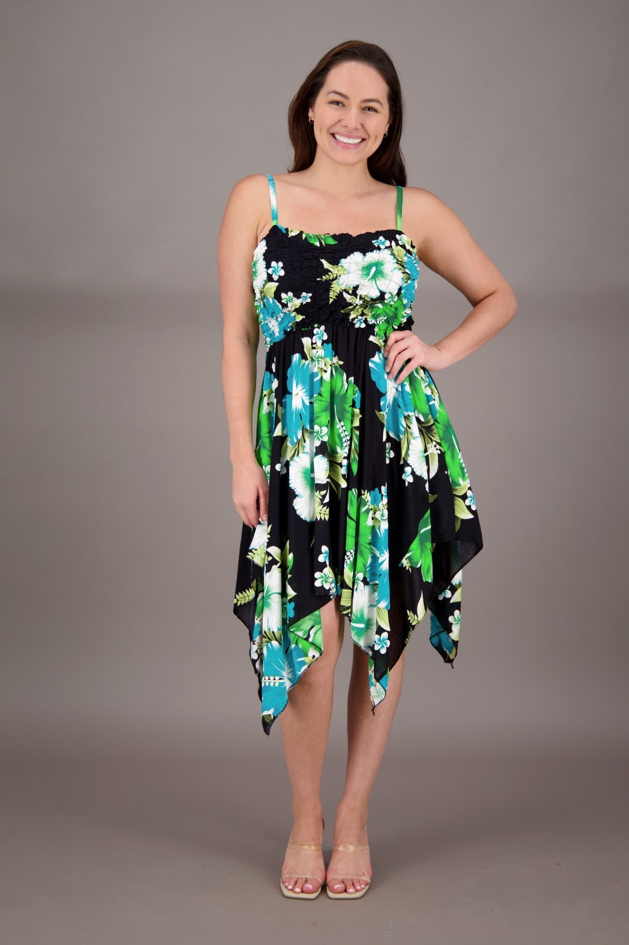 Long Fairytale Bottom Floral Print Beach Dress TH - 349 - Advance Apparels Inc