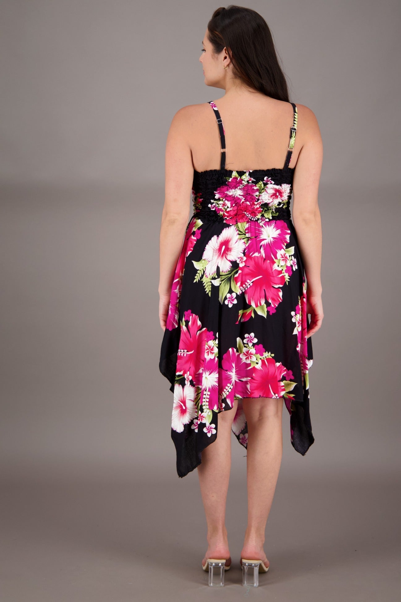 Long Fairytale Bottom Floral Print Beach Dress TH - 349 - Advance Apparels Inc