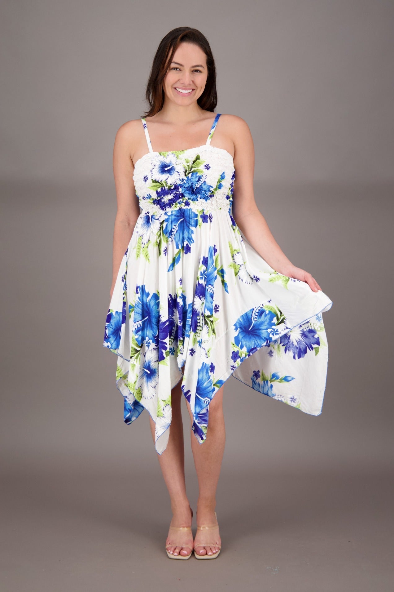 Long Fairytale Bottom Floral Print Beach Dress TH - 349 - Advance Apparels Inc