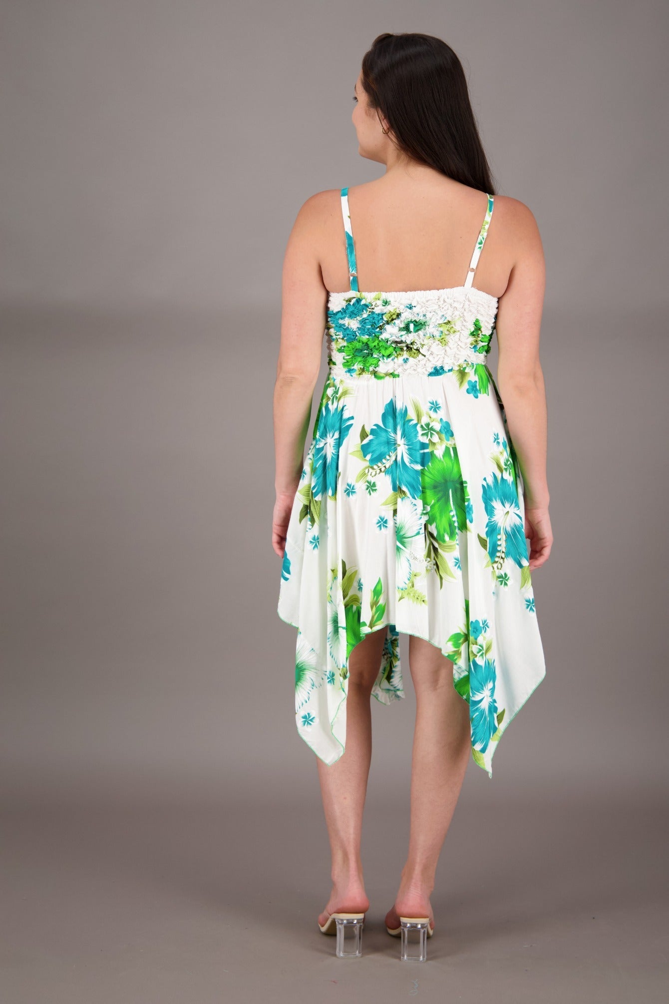 Long Fairytale Bottom Floral Print Beach Dress TH - 349 - Advance Apparels Inc