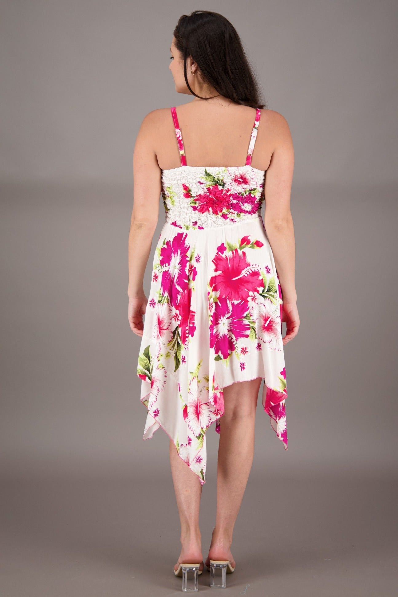 Long Fairytale Bottom Floral Print Beach Dress TH - 349 - Advance Apparels Inc
