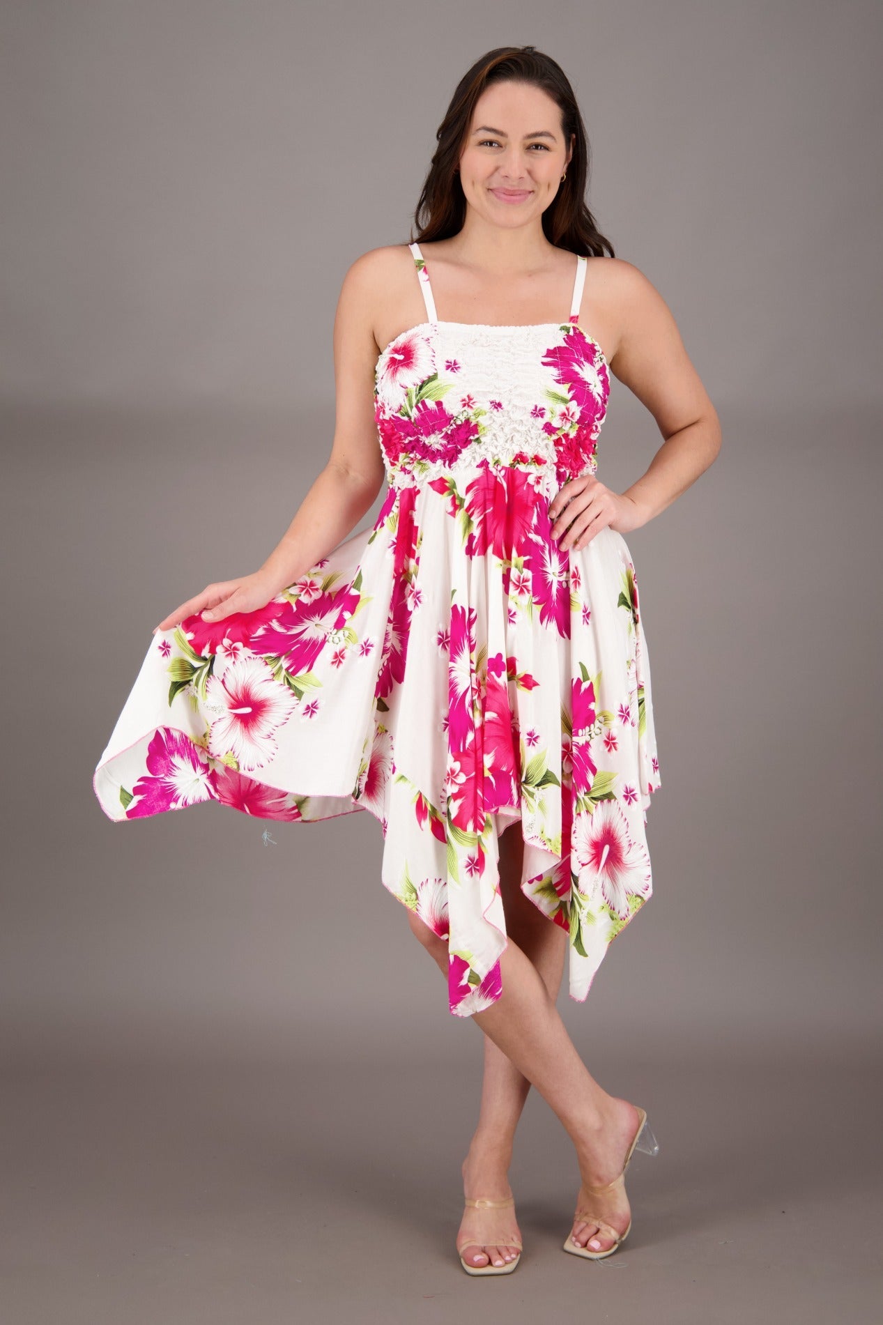 Long Fairytale Bottom Floral Print Beach Dress TH - 349 - Advance Apparels Inc