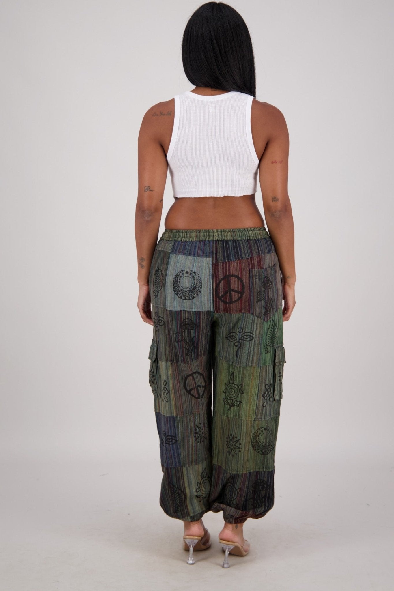 Mantra Block Print Patch Pants PAT - 3328 - Advance Apparels Inc