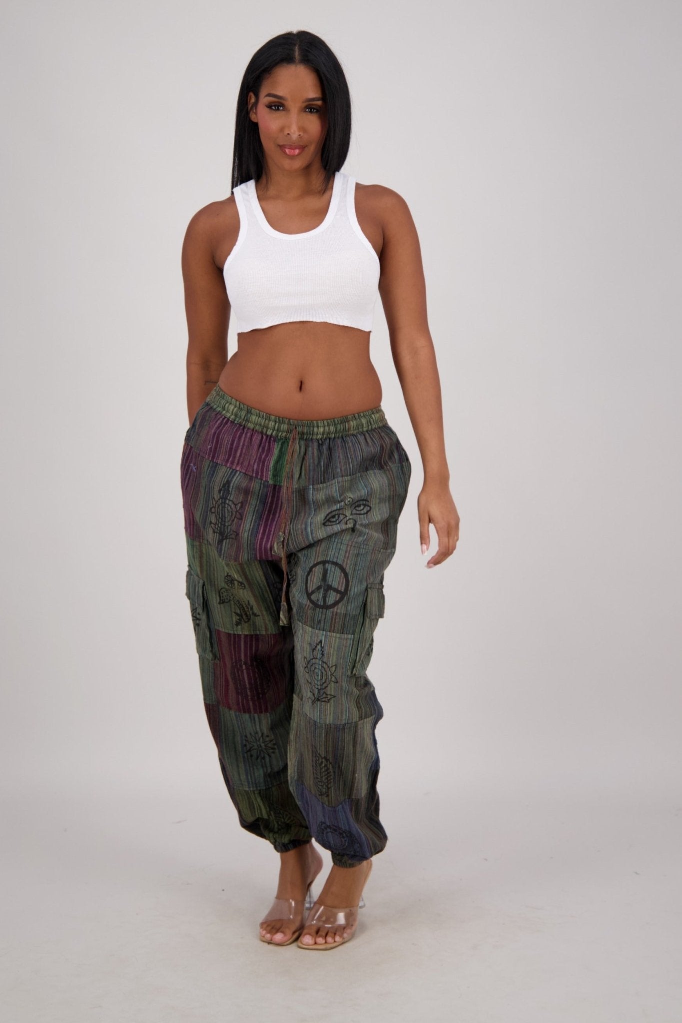 Mantra Block Print Patch Pants PAT - 3328 - Advance Apparels Inc