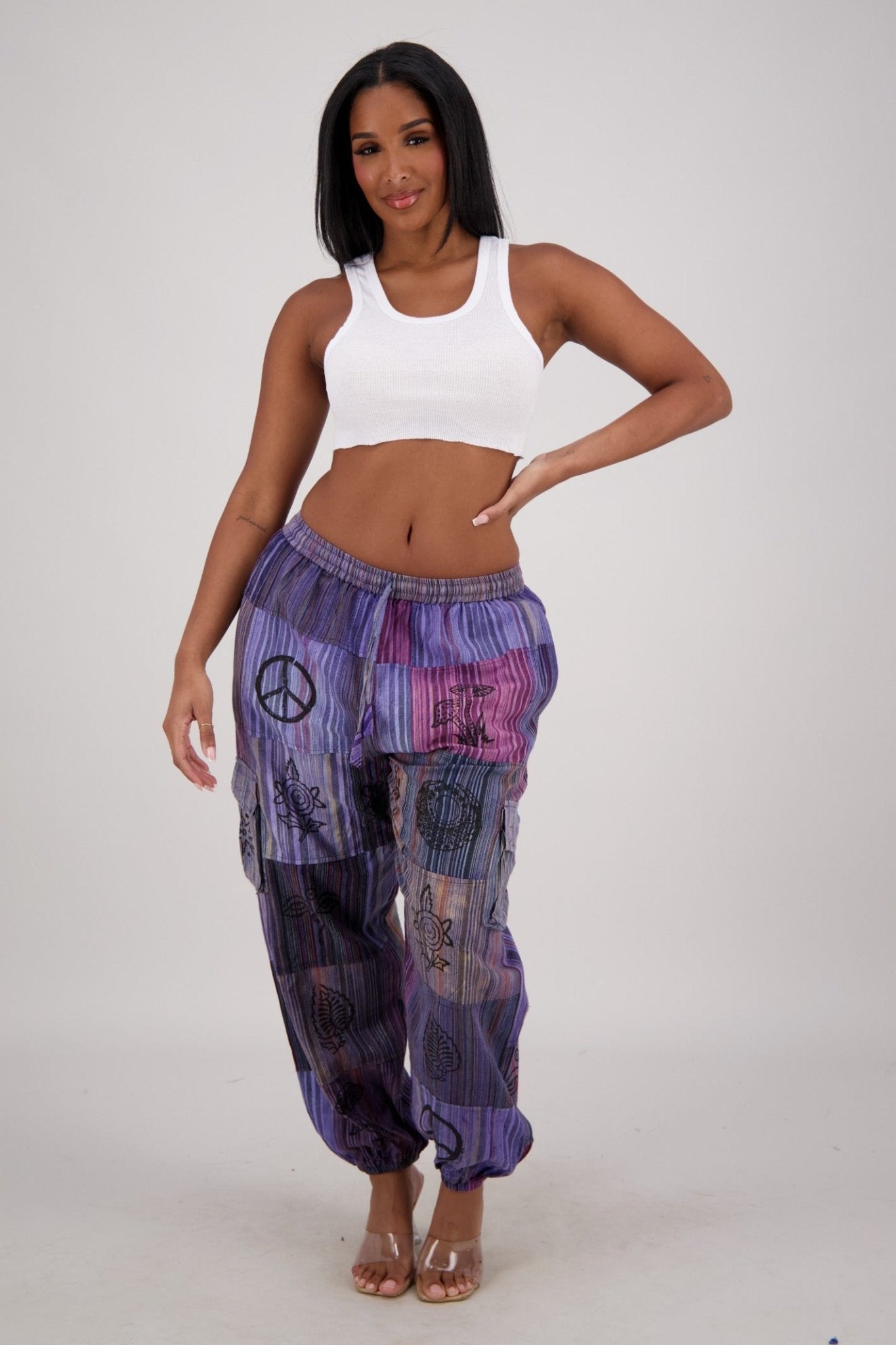 Mantra Block Print Patch Pants PAT - 3328 - Advance Apparels Inc