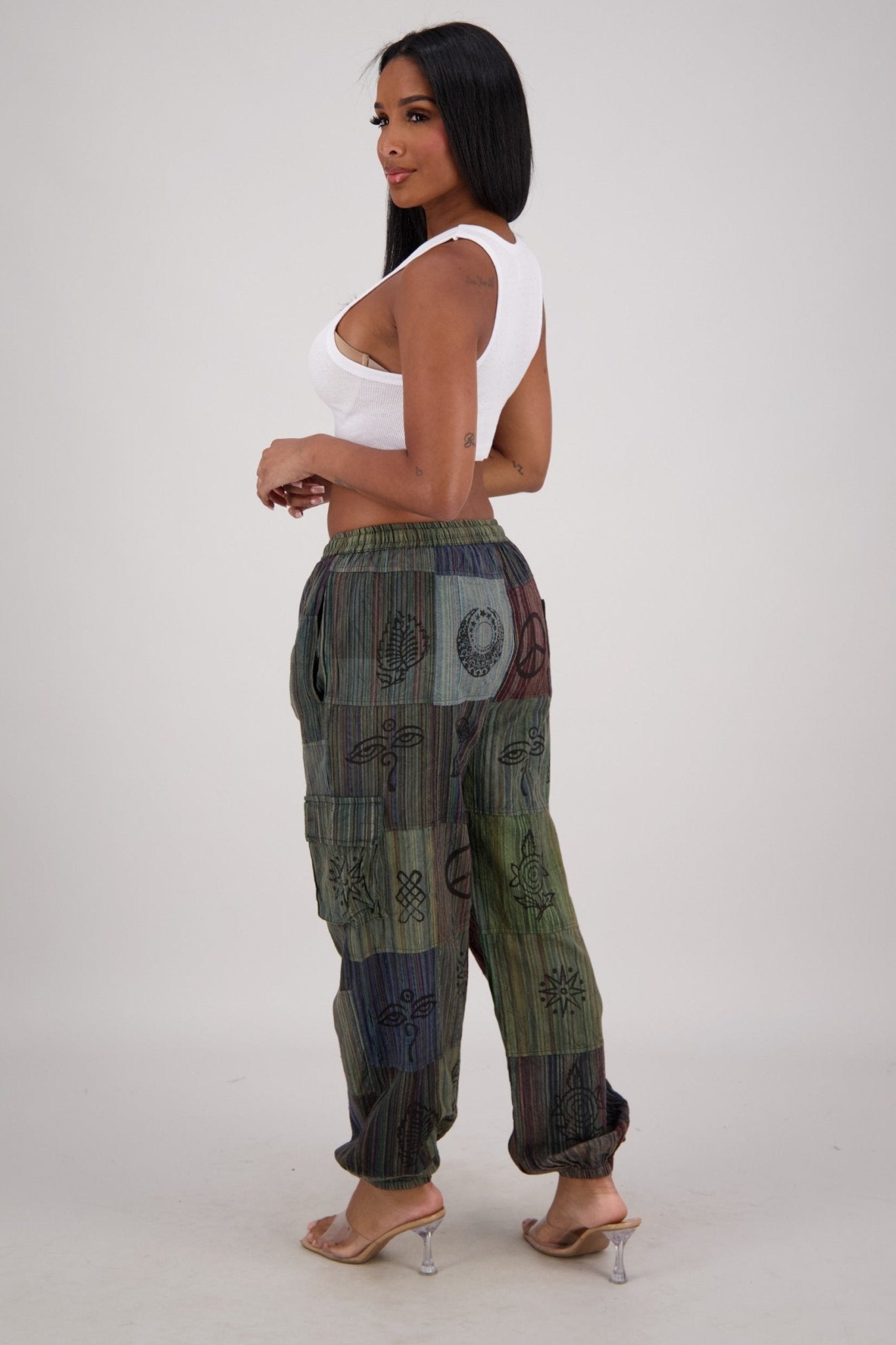 Mantra Block Print Patch Pants PAT - 3328 - Advance Apparels Inc