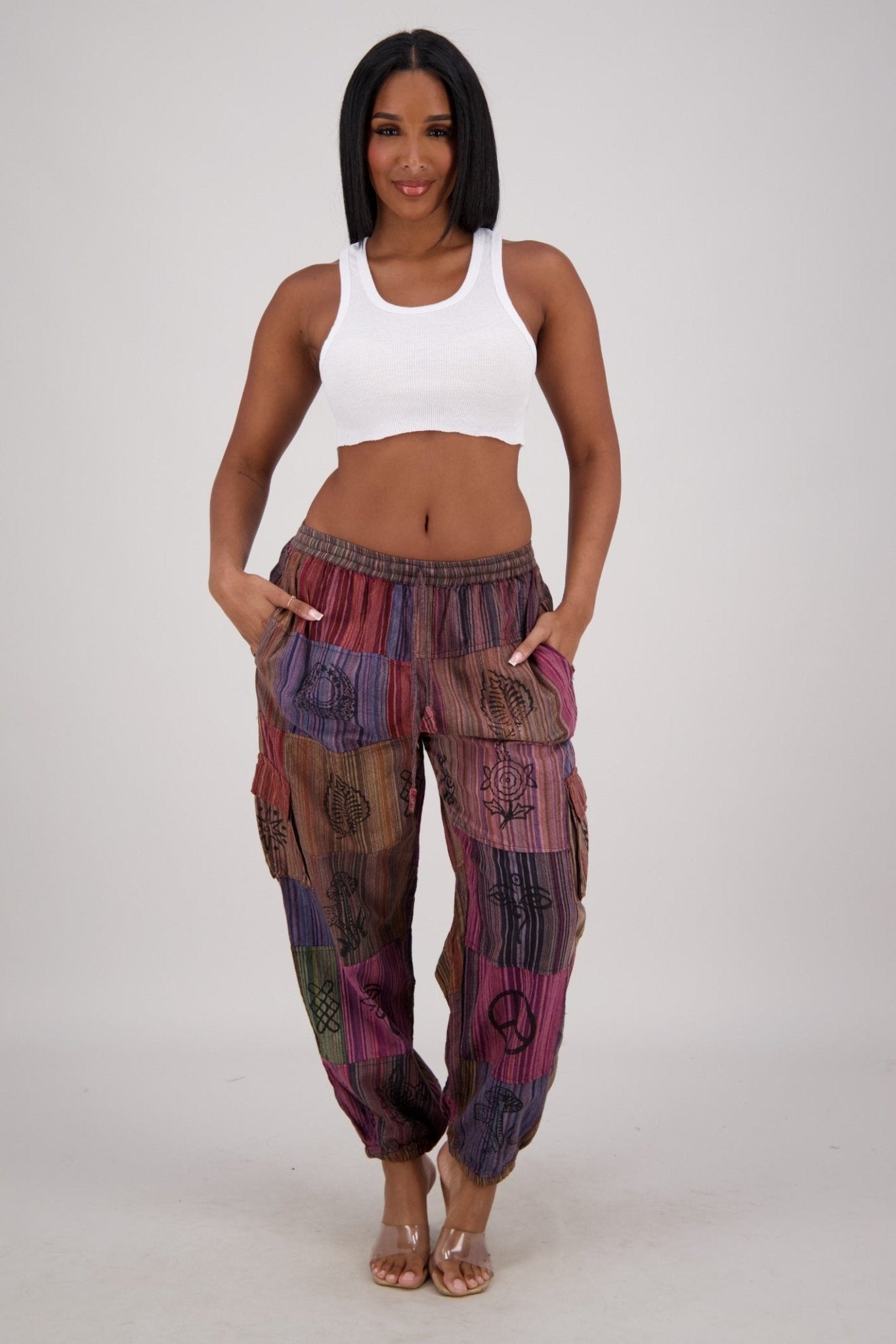 Mantra Block Print Patch Pants PAT - 3328 - Advance Apparels Inc