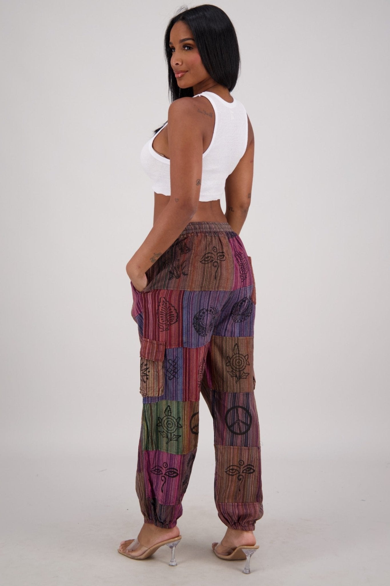 Mantra Block Print Patch Pants PAT - 3328 - Advance Apparels Inc