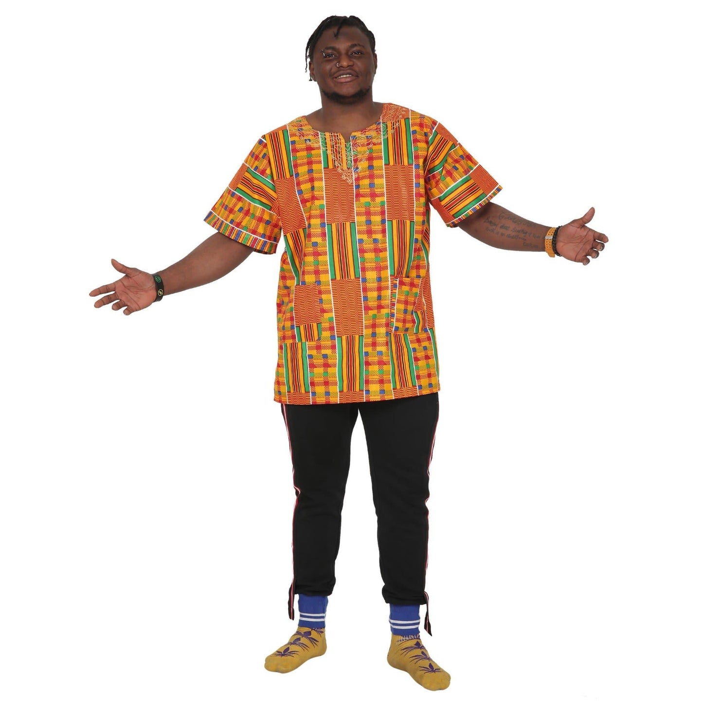 Men's Kente Print Shirt 109 - Advance Apparels Inc