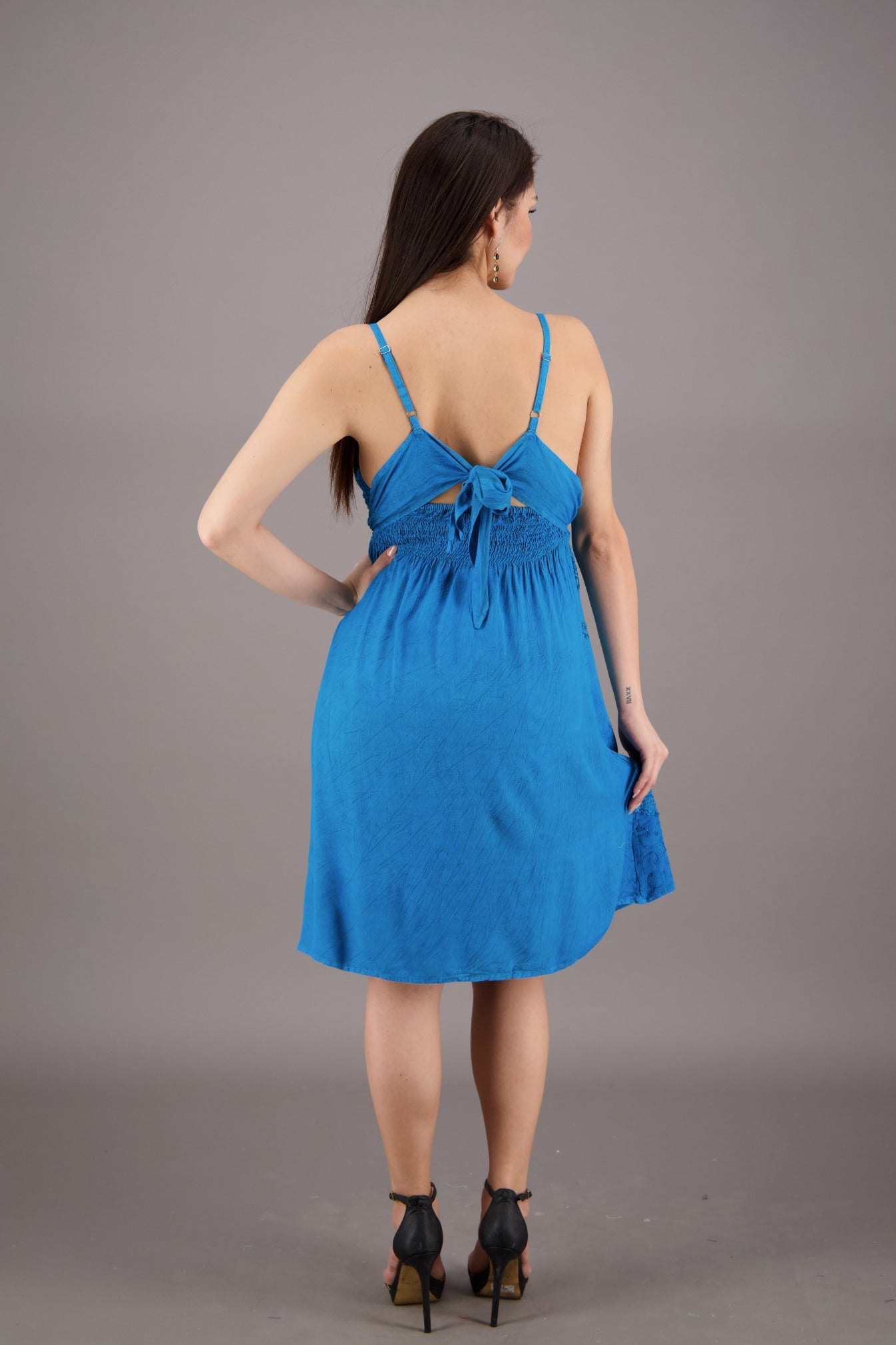 Mid - Length Renaissance Dress w/ Back Tie ADS - 24336 - Advance Apparels Inc