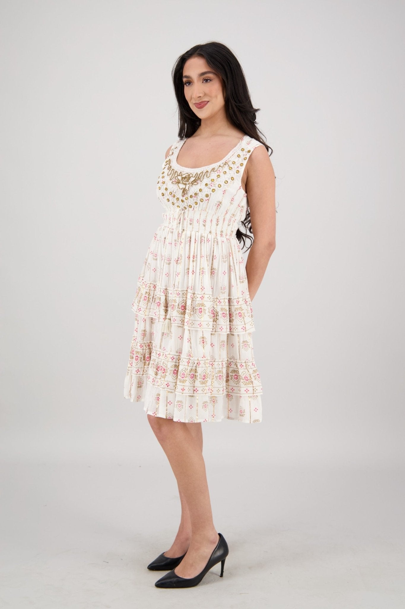 Nahla Summer Midi Dress 25149 - Advance Apparels Inc