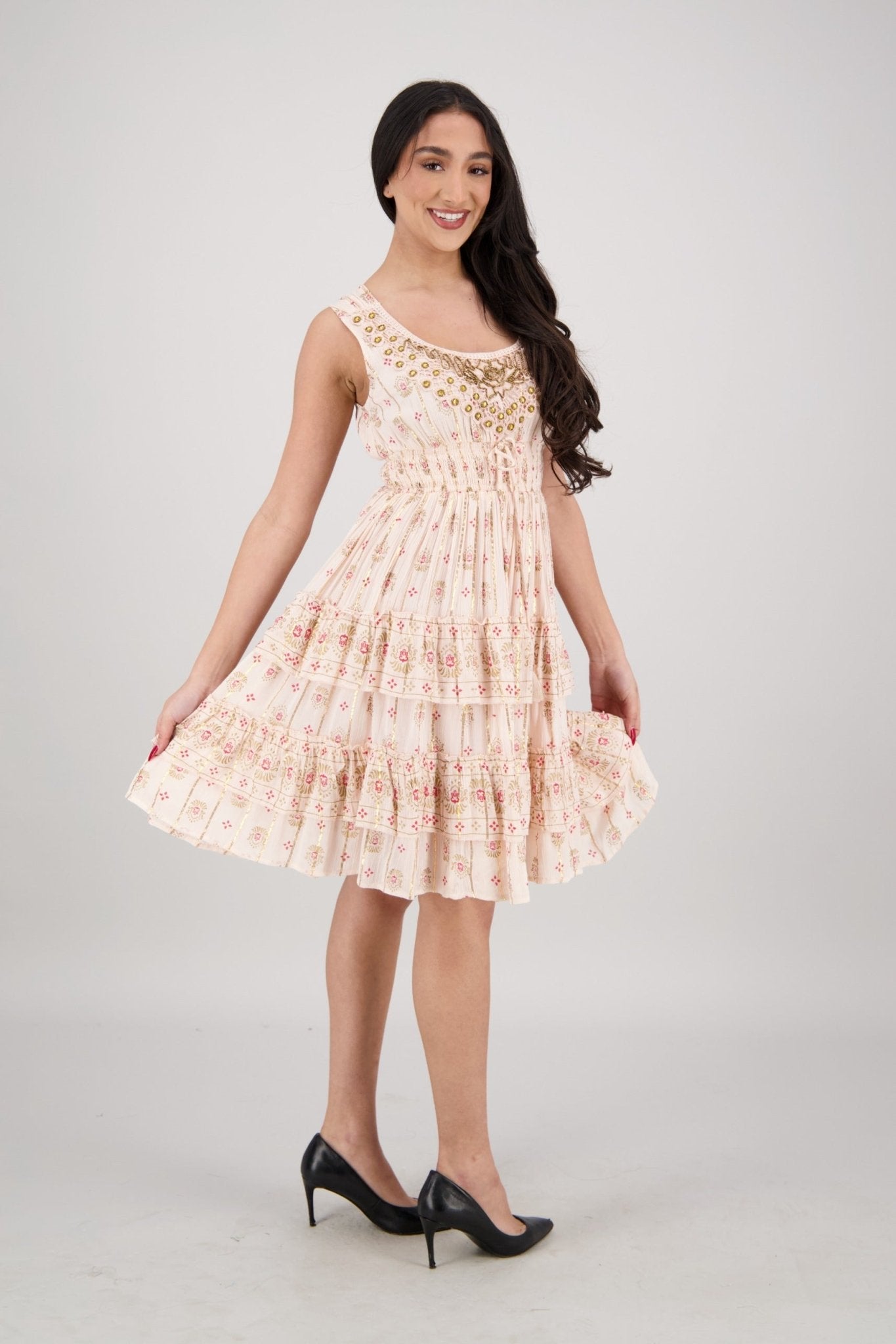 Nahla Summer Midi Dress 25149 - Advance Apparels Inc