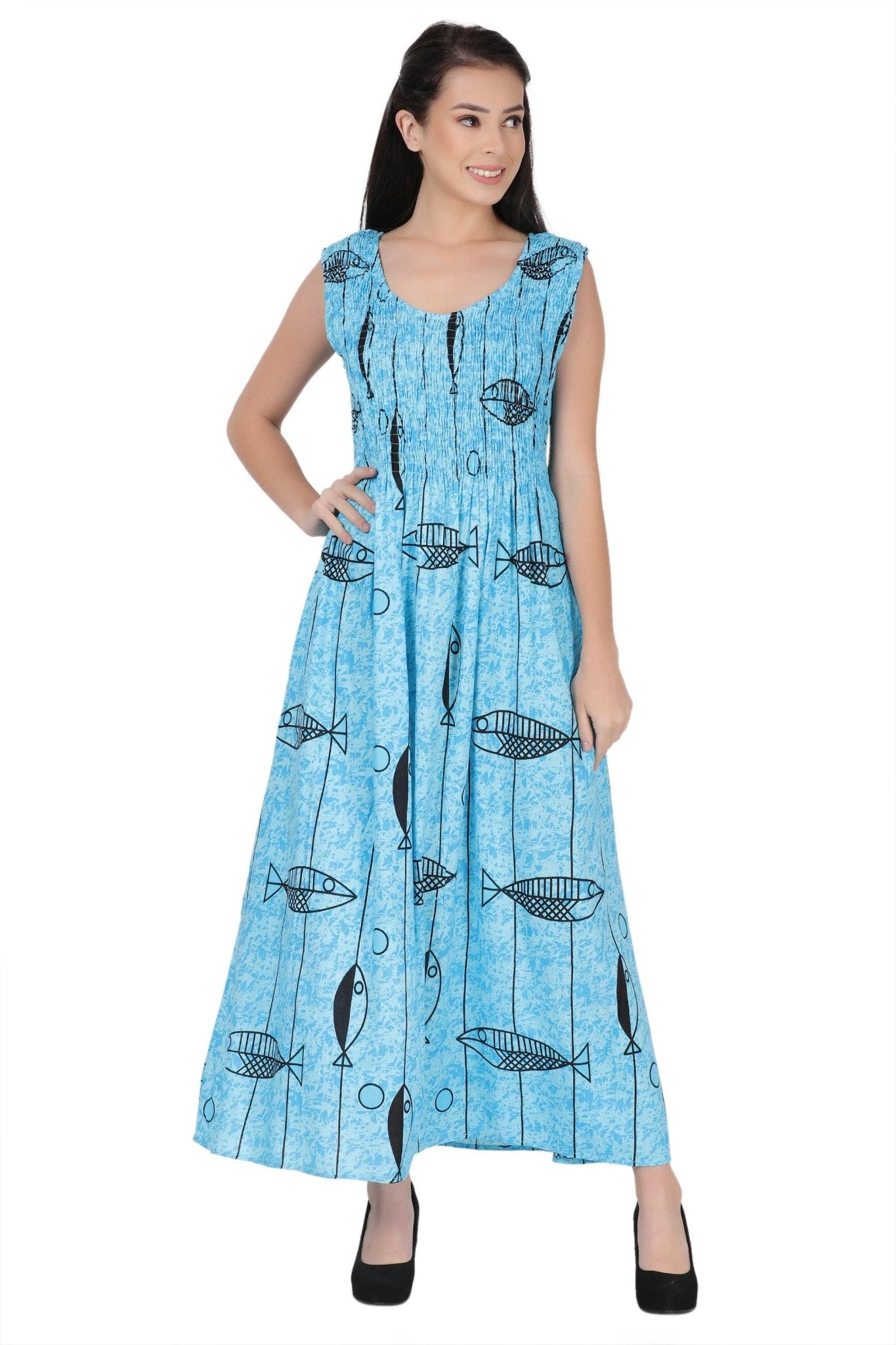 Nautical Print Beach Maxi Dress 522211 Blue / One Size Fits Most Nautical Print Beach Maxi Dress 522211 Blue / One Size Fits Most