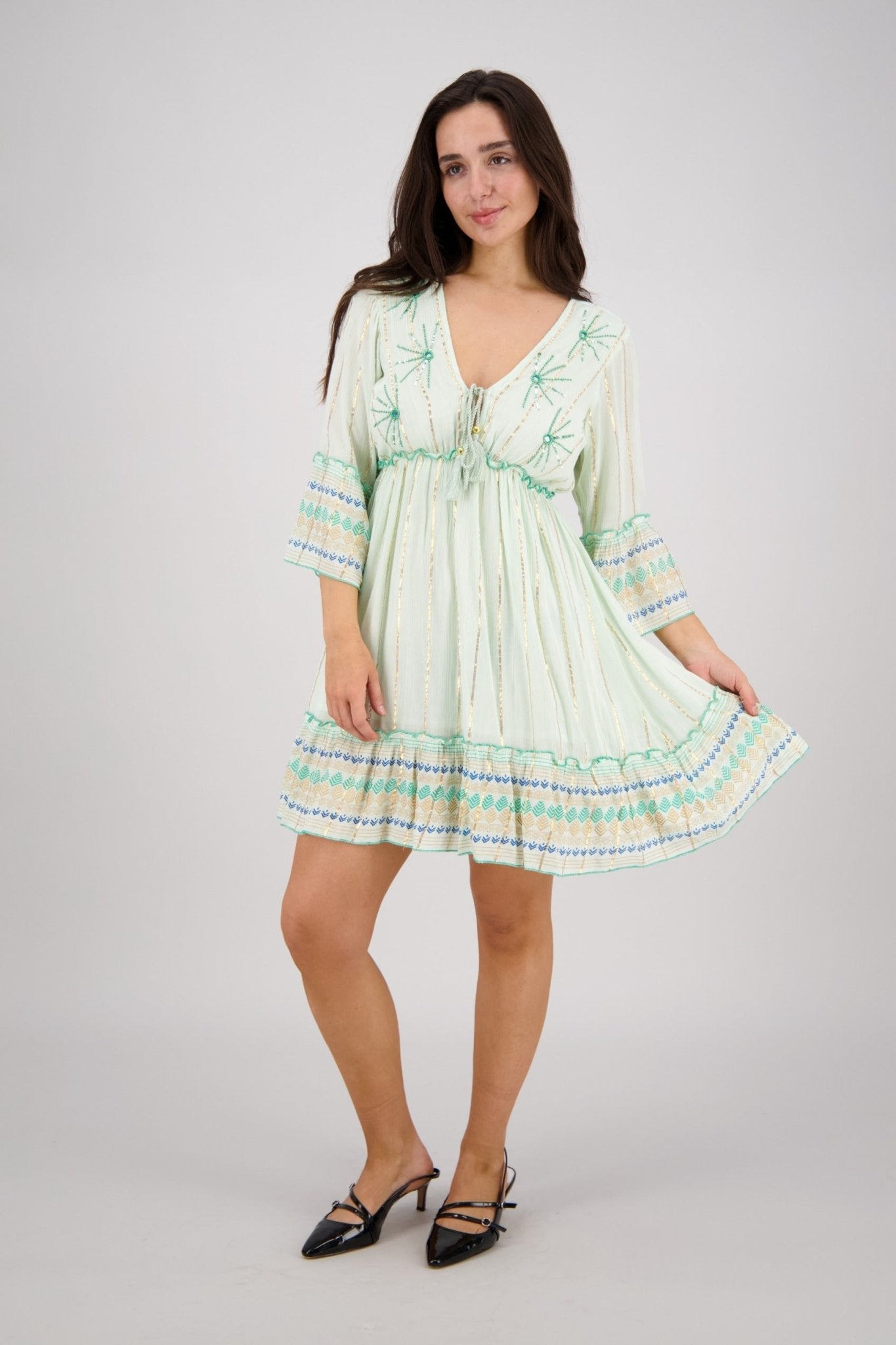 Nava Embroidered Midi 25215 - Advance Apparels Inc