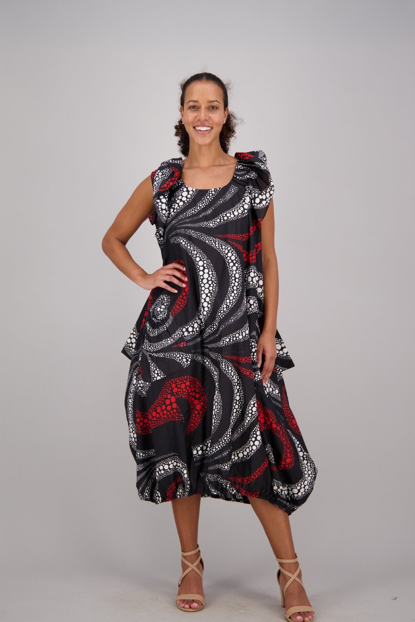 Obsidian Wave Black & Red Versa Dress AD - 25035 - 28 - Advance Apparels Inc